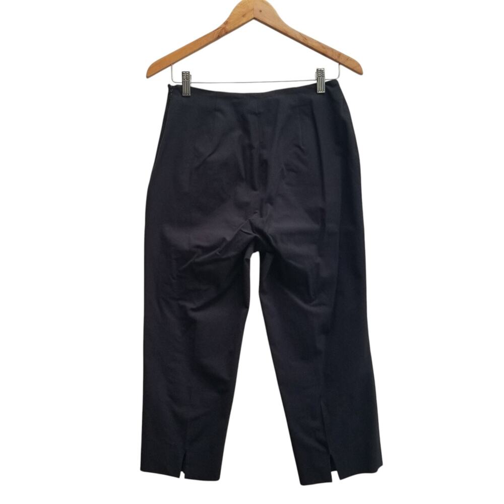 Piazza Sempione Audrey Capri Pants 42 Women’s Cotton Twill Black Stretch US 6